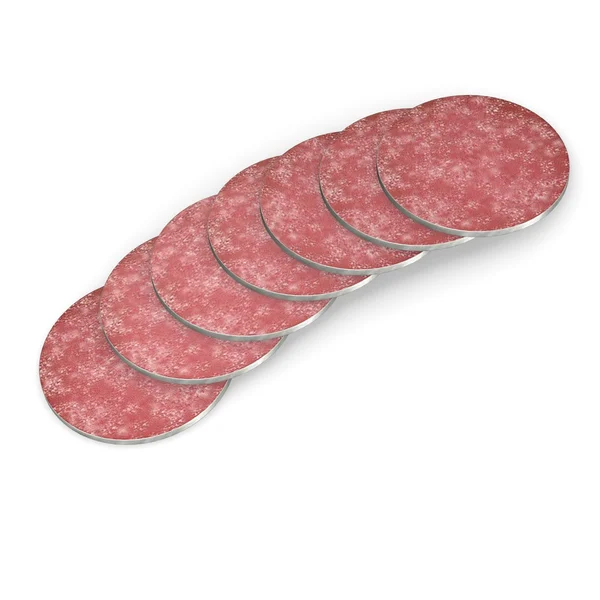 3d renderização de fatias de salame — Fotografia de Stock