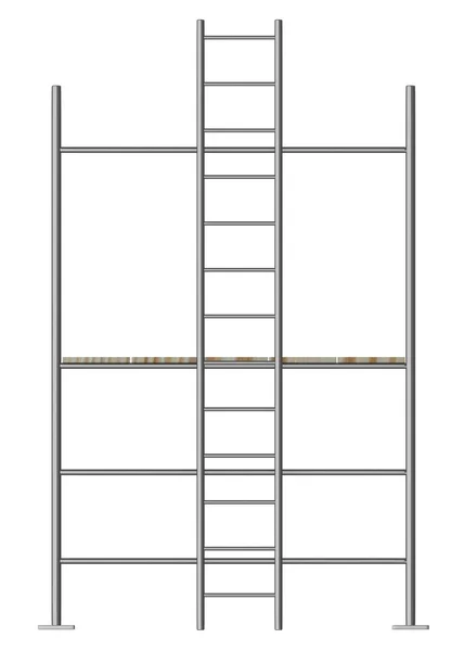 施工脚手架的 3d 呈现器 — 图库照片