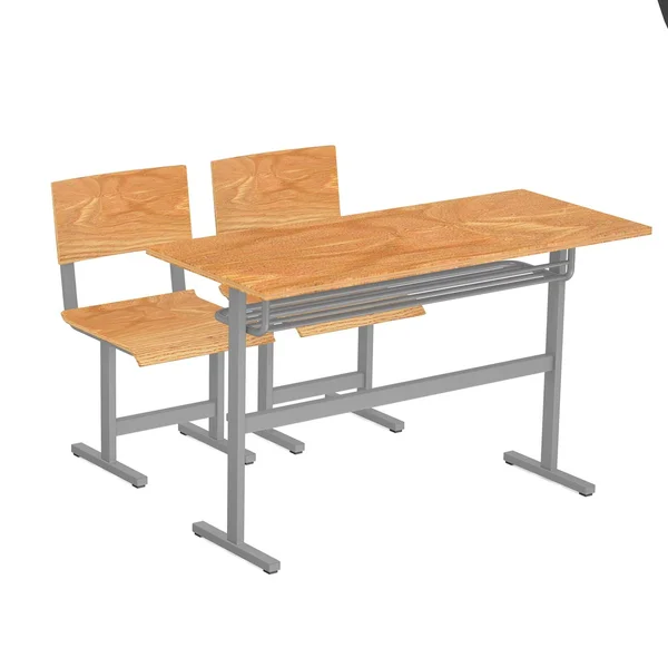 3d renderização de mobiliário escolar — Fotografia de Stock
