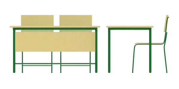 3d rendu de meubles scolaires — Photo