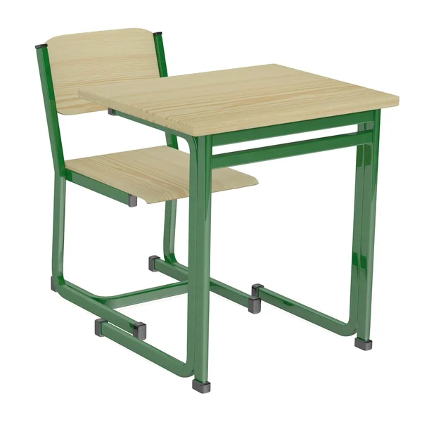 stock image 3d render of school furniture