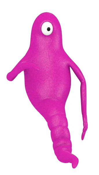 3d render of pink monster — Stock Photo, Image