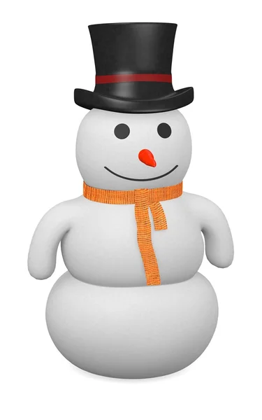 3D візуалізація персонажа сніговика — стокове фото