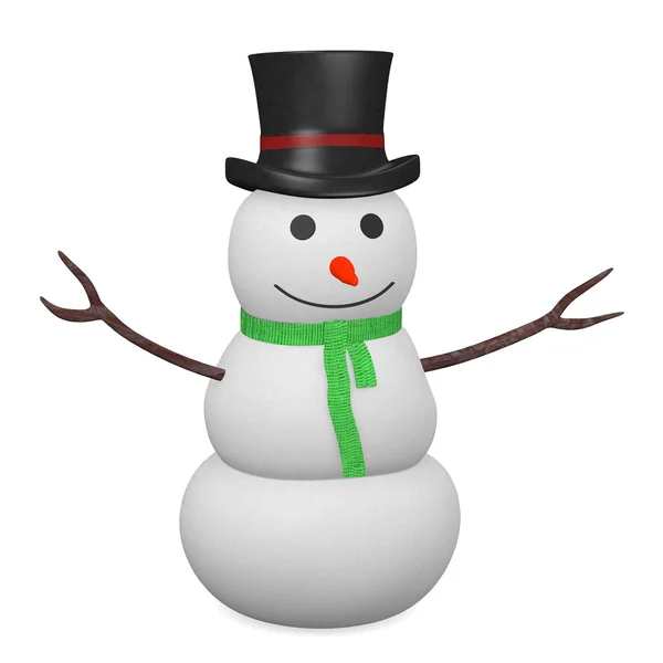 3d render of snowman character — Stock Photo, Image