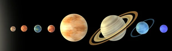 3d renderizado del sistema solar —  Fotos de Stock