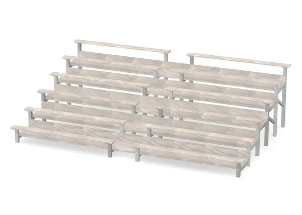 3d render of stadium benches — Stock Photo, Image