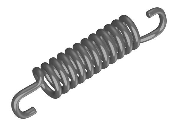 3D renderizado de espiral metálica — Foto de Stock