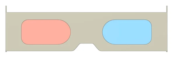 3D-Darstellung stereoskopischer Brillen — Stockfoto