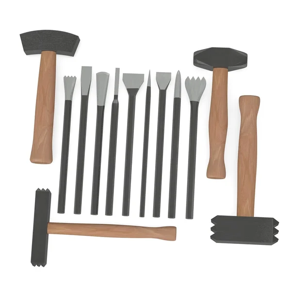 3d renderização de ferramenta para pedra — Fotografia de Stock
