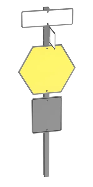 교통 표지판의 3d 렌더링 — 스톡 사진