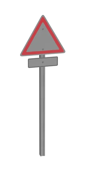 3D renderowania znak drogowy — Zdjęcie stockowe