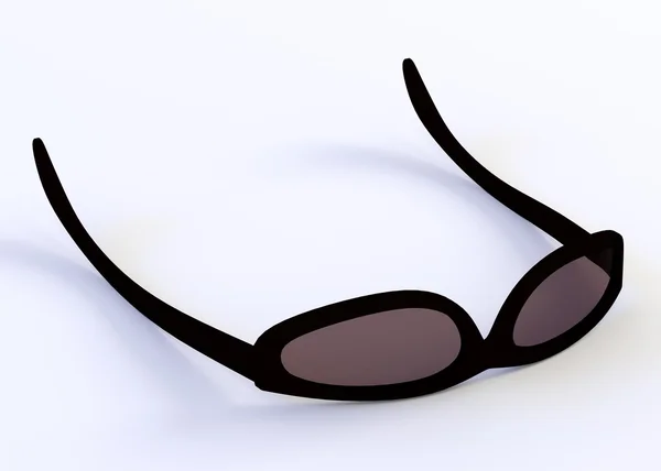 3D-Rendering von schwarzen Plastikbrillen — Stockfoto