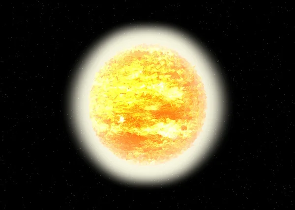 太阳球的 3d 呈现器 — 图库照片