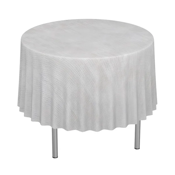 3d renderizado de mesa con mantel — Foto de Stock