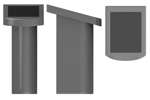 3d renderização de terminal com tela — Fotografia de Stock