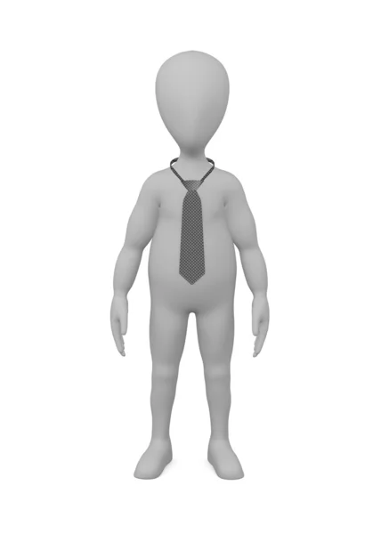3d render dari karakter kartun dengan dasi — Stok Foto