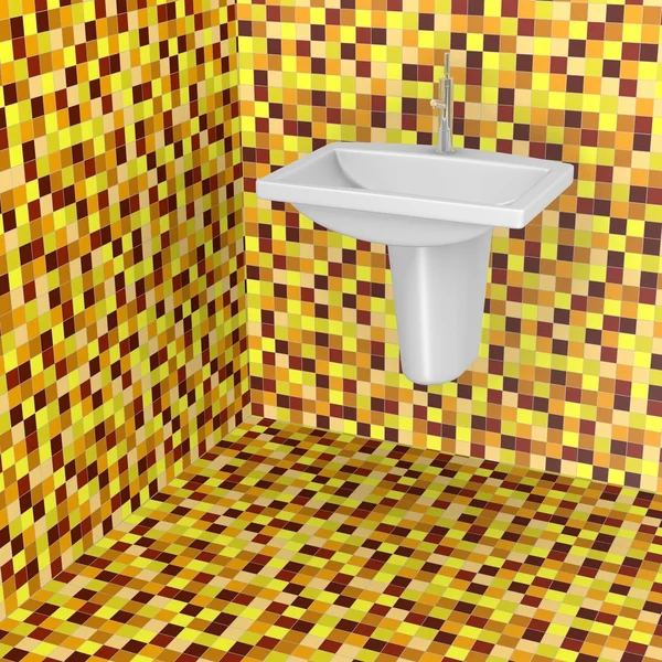 3D рендеринг плитки ванной комнаты — стоковое фото