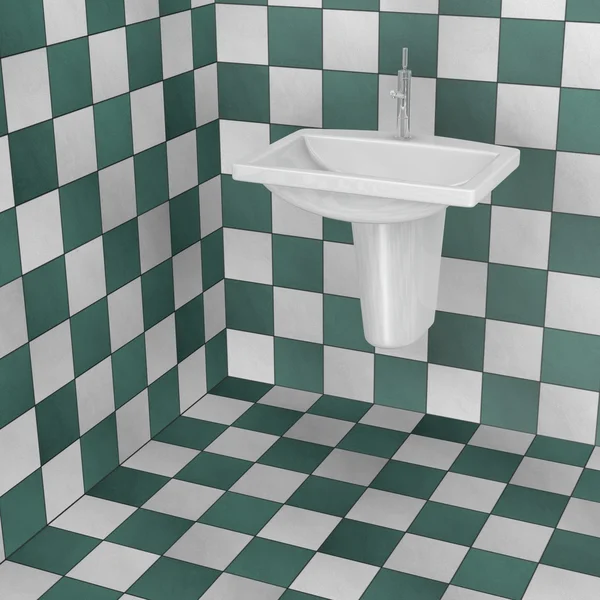 욕실 타일의 3d 렌더링 — 스톡 사진