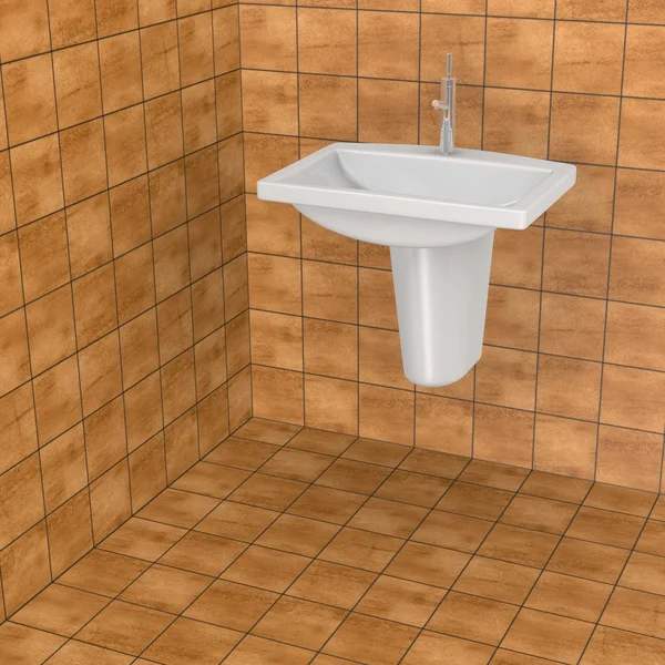 卫生间瓷砖的 3d 呈现器 — 图库照片