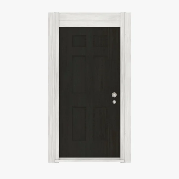 3d renderização de porta de madeira — Fotografia de Stock