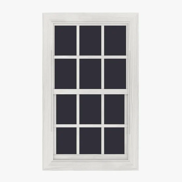 3d renderizado de ventana de madera — Foto de Stock