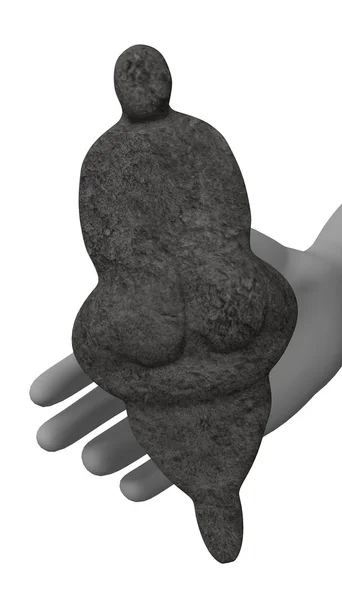 A Vénusz-szobor rajzfilmfigura 3D render — Stock Fotó