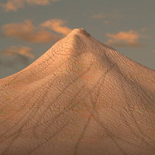 3D Darstellung des Vulkanberges — Stockfoto