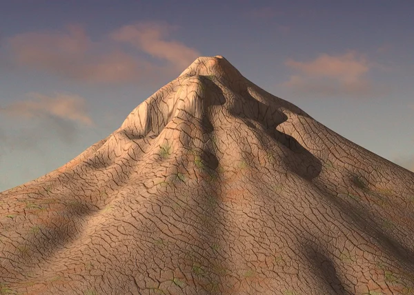 3d renderizado de montaña del volcán — Foto de Stock