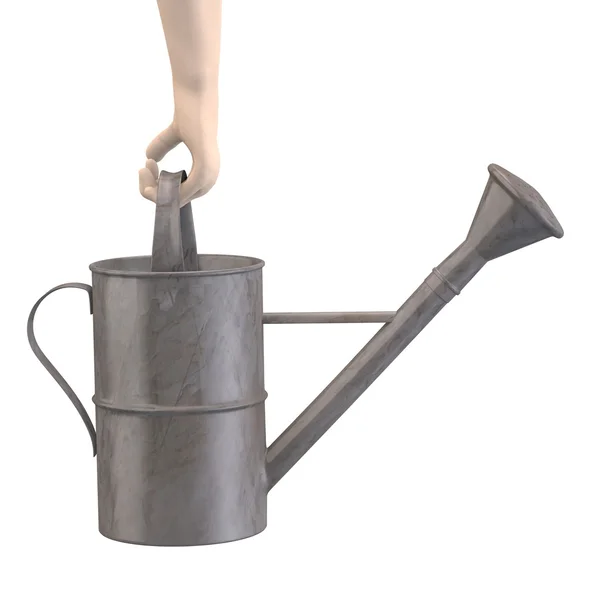 3d render of hand with watering can — Stock Photo, Image