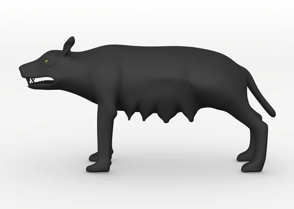 3d renderização de lobo animal — Fotografia de Stock