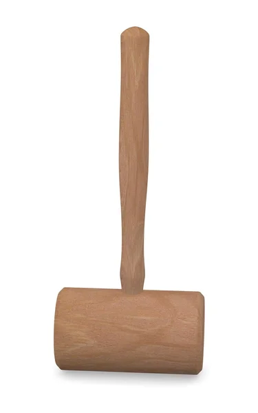 3d render of wooden mallet — Stock Photo, Image
