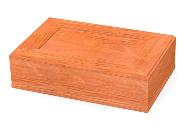 3d renderização de caixa de madeira — Fotografia de Stock