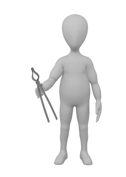 3D renderowania postać z kreskówek z narzędzia — Zdjęcie stockowe