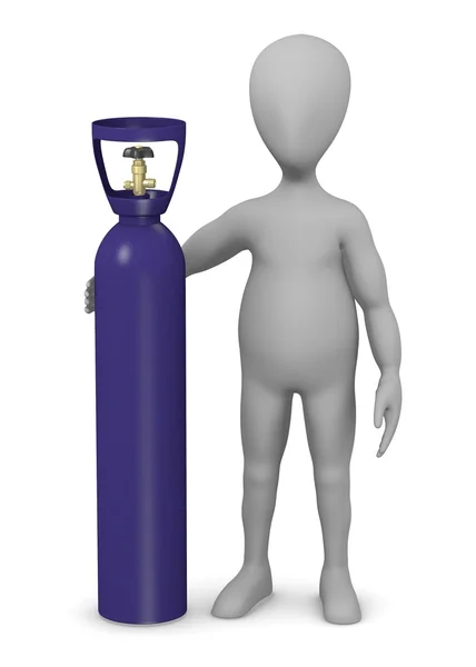 stock image 3d render of cartoon character with gas container