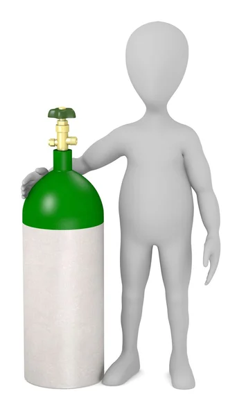 stock image 3d render of cartoon character with gas container