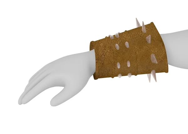 3D рендер персонажа мультфильма с перчаткой — стоковое фото