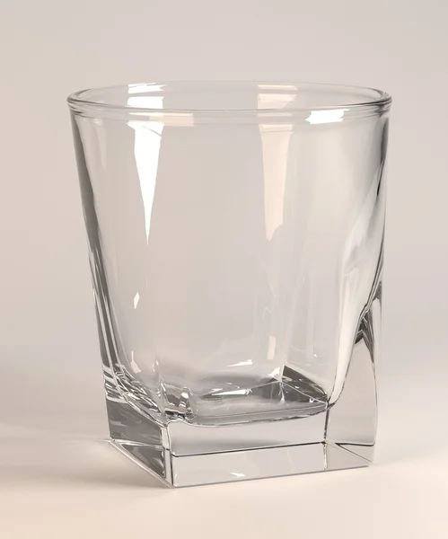 空のグラスの 3 d レンダリング — ストック写真