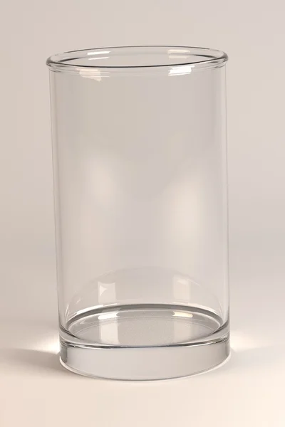 Rendering 3d di vetro vuoto — Foto Stock