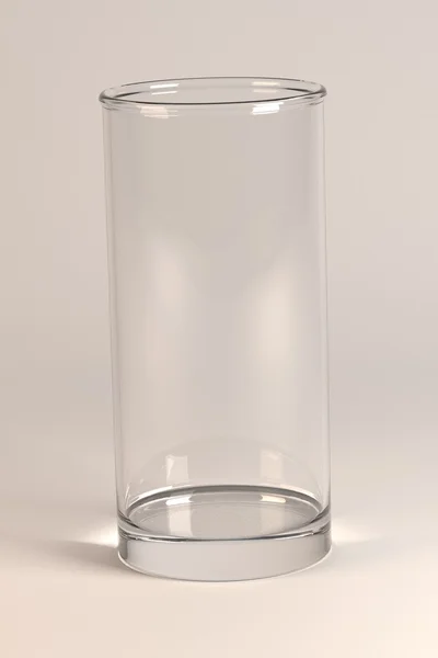 3d renderização de vidro vazio — Fotografia de Stock