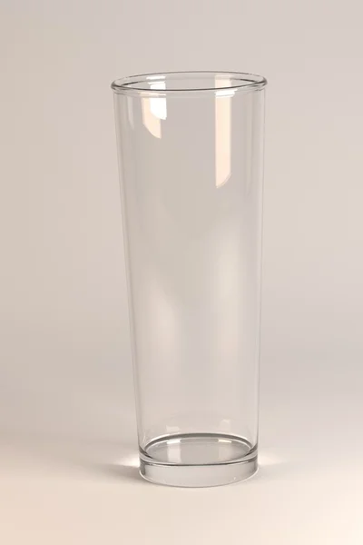 3D render van leeg glas — Stockfoto