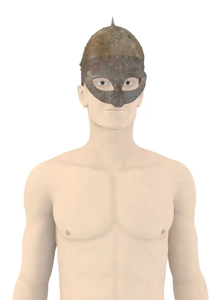 3d render of artificial character with helmet — Stock fotografie