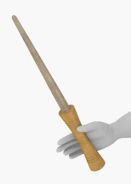 卡通人物用的魔杖的 3d 呈现器 — 图库照片