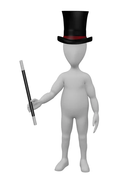 3D рендер персонажа мультфильма - волшебник — стоковое фото