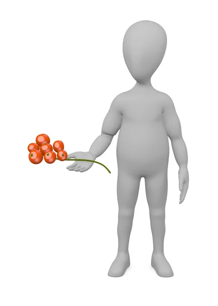 3d renderizado de personaje de dibujos animados con rowan berry — Foto de Stock