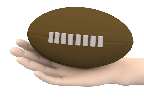 3d renderização de mão com bola — Fotografia de Stock