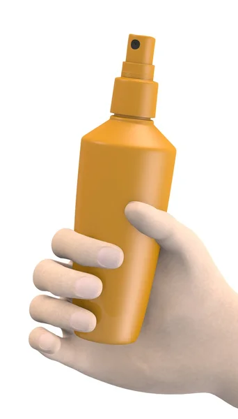 3d renderizado de la mano con spray —  Fotos de Stock