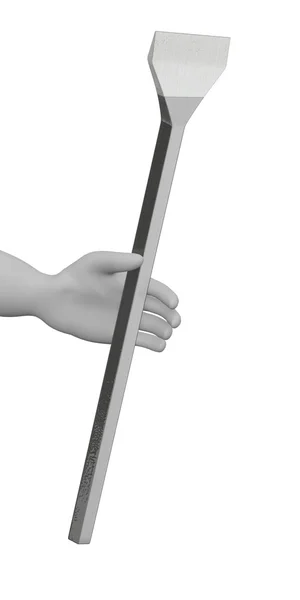 Çizgi film karakteri taş aracıyla 3D render — Stok fotoğraf