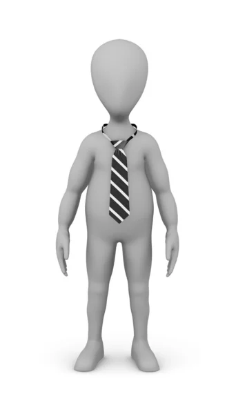 3D візуалізація персонажа мультфільму з краваткою — стокове фото