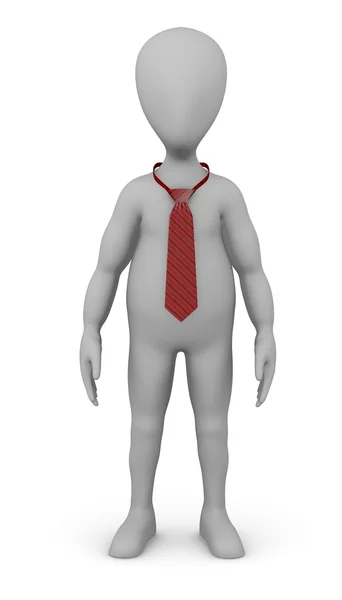 3d renderizado de personaje de dibujos animados con corbata —  Fotos de Stock
