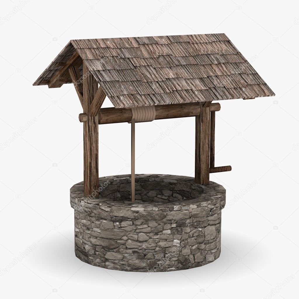 3d render of medieval well